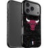 NBA Chicago Bulls Black Distressed iPhone 17 Pro Max Impact Case