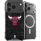 NBA Chicago Bulls Black Distressed iPhone 17 Pro Max MagSafe Case
