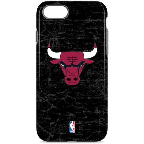 NBA Chicago Bulls Black Distressed iPhone Cases