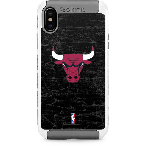 NBA Chicago Bulls Black Distressed iPhone Cases