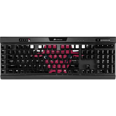 NBA Chicago Bulls Black Distressed K95 RGB PLATINUM Mechanical Gaming Keyboard Skin