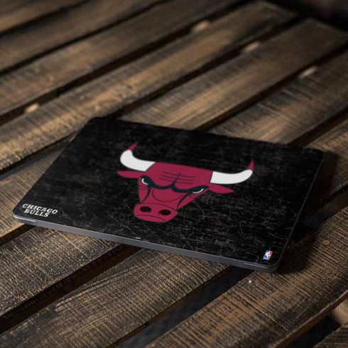 NBA Chicago Bulls Black Distressed Apple MacBook Air Skin