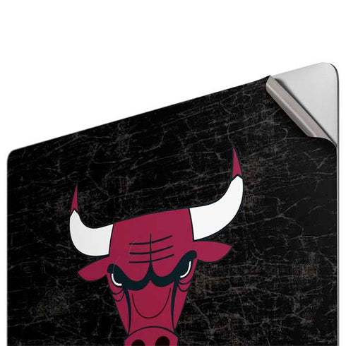 NBA Chicago Bulls Black Distressed Apple MacBook Pro 16-inch Skin