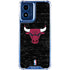 NBA Chicago Bulls Black Distressed Moto G 5G (2024) Clear Case