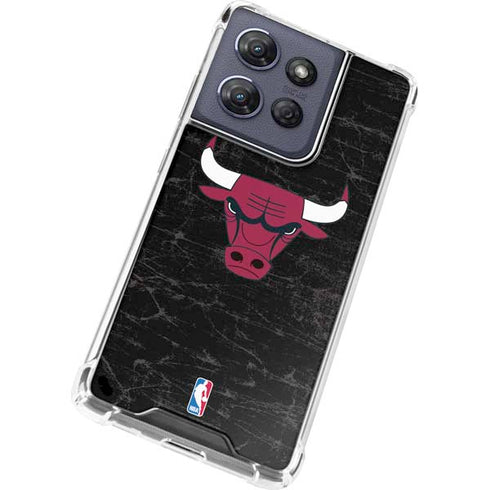 NBA Chicago Bulls Black Distressed Moto G Power 5G (2025) Clear Case