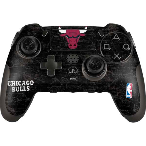 NBA Chicago Bulls Black Distressed PlayStation Scuf Vantage 2 Controller Skin