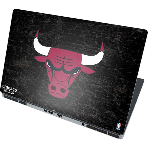 NBA Chicago Bulls Black Distressed Dell Precision Skin