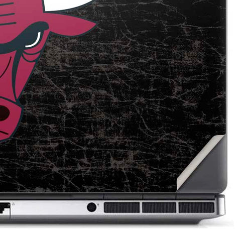NBA Chicago Bulls Black Distressed Dell Precision Skin