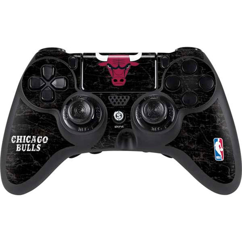 NBA Chicago Bulls Black Distressed PlayStation PS4 Skins