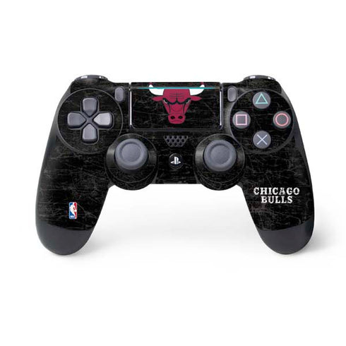 NBA Chicago Bulls Black Distressed PlayStation PS4 Skins