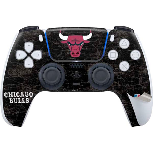 NBA Chicago Bulls Black Distressed PS5 Pro Disk Bundle Skin