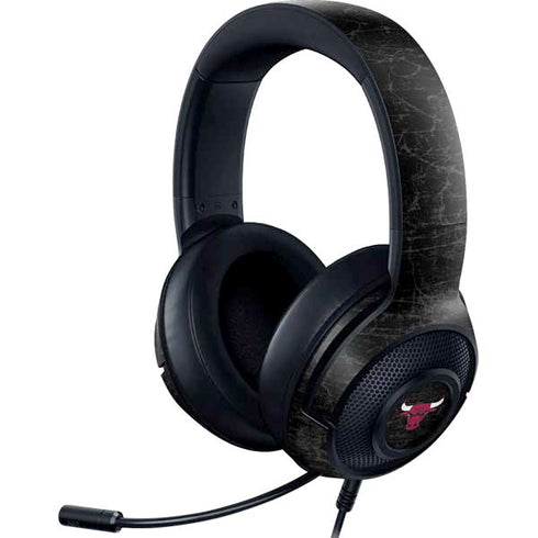 NBA Chicago Bulls Black Distressed Razer Kraken X Skin