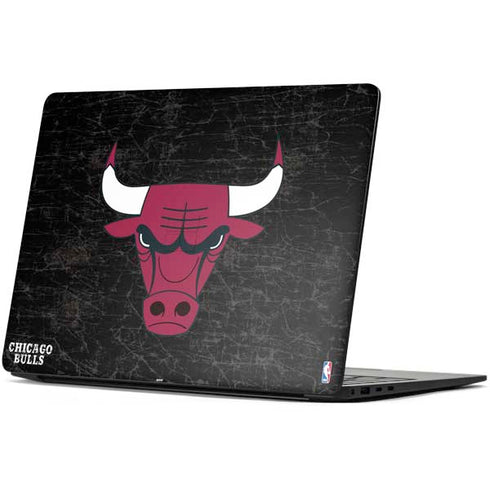 NBA Chicago Bulls Black Distressed Surface Laptop 7 13.8in Skin
