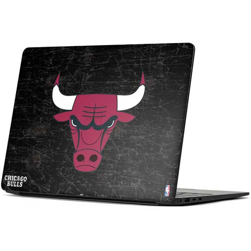 NBA Chicago Bulls Black Distressed Surface Laptop 7 15in Skin