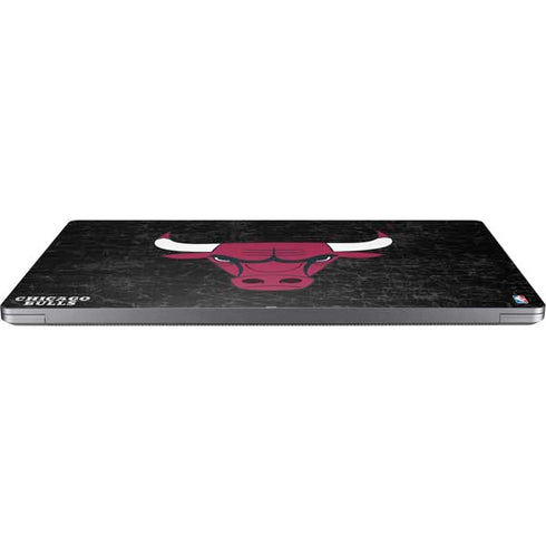 NBA Chicago Bulls Black Distressed Laptop Skins