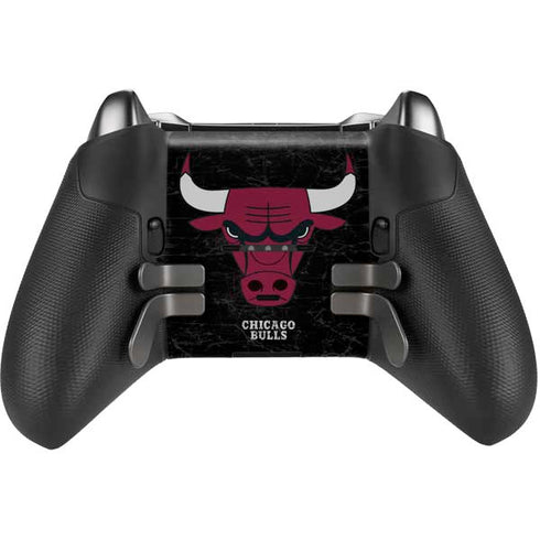NBA Chicago Bulls Black Distressed Xbox Elite Wireless Controller Series 2 Skin
