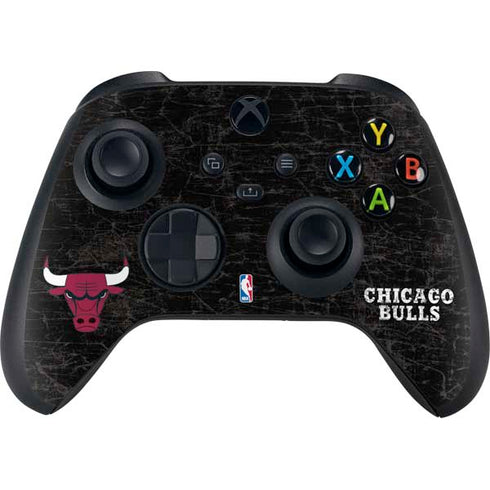 NBA Chicago Bulls Black Distressed Xbox Series X Bundle Skin