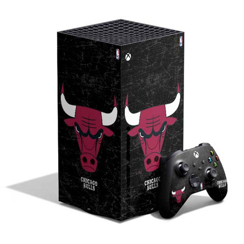 NBA Chicago Bulls Black Distressed XBox Series X Digital Edition Bundle Skin