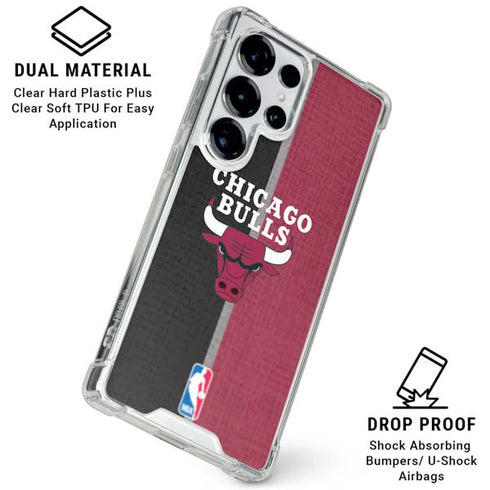 NBA Chicago Bulls Canvas Galaxy S25 Ultra Clear Case