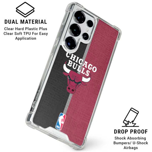 NBA Chicago Bulls Canvas Galaxy S26 Ultra Clear Case