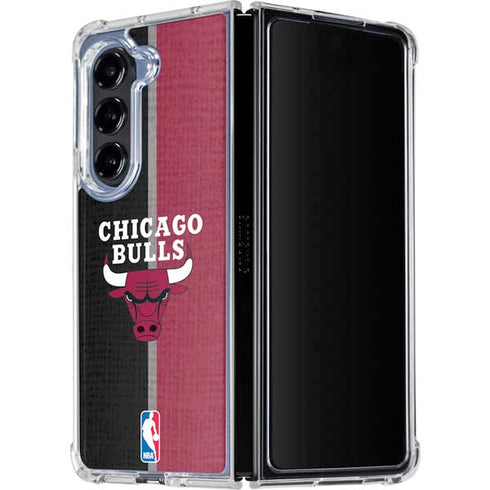NBA Chicago Bulls Canvas Galaxy Z Fold5 5G Clear Case
