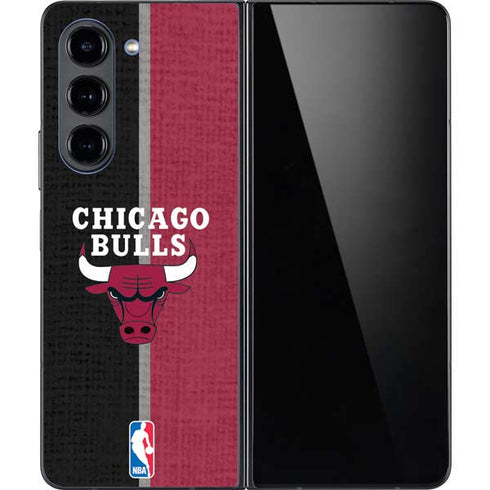 NBA Chicago Bulls Canvas Galaxy Z Fold5 5G Skin