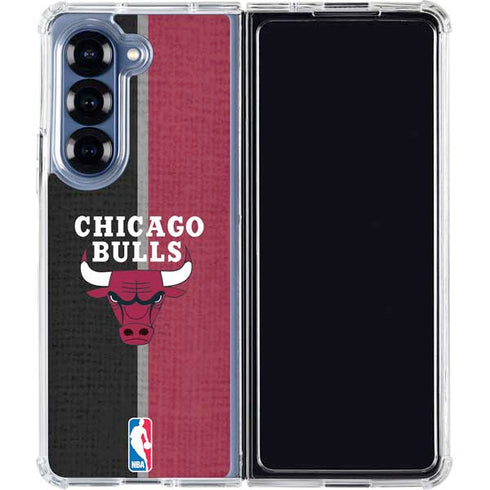 NBA Chicago Bulls Canvas Galaxy Z Fold6 Clear Case