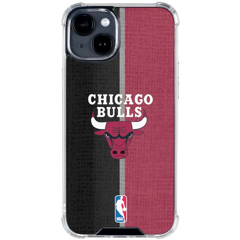 NBA Chicago Bulls Canvas iPhone 15 Clear Case