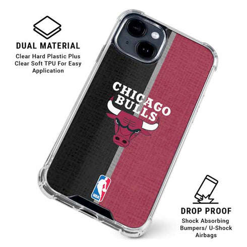 NBA Chicago Bulls Canvas iPhone 15 Clear Case