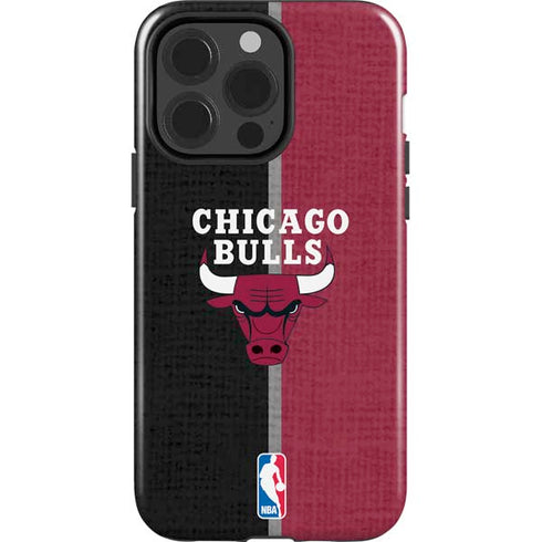 NBA Chicago Bulls Canvas iPhone 15 Pro Impact Case
