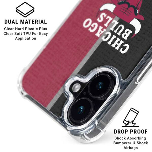 NBA Chicago Bulls Canvas iPhone 16 Clear Case