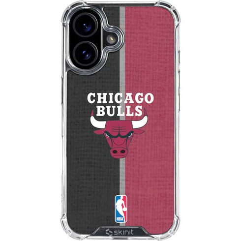 NBA Chicago Bulls Canvas iPhone 16 Plus Clear Case