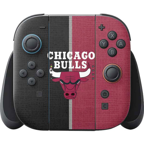 NBA Chicago Bulls Canvas Nintendo Switch 2 (2025) Joy-Con Controller Skin