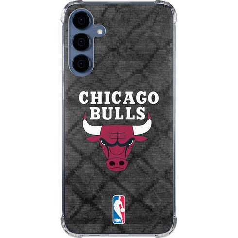 NBA Chicago Bulls Dark Rust Galaxy A35 5G Clear Case