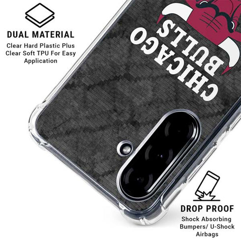 NBA Chicago Bulls Dark Rust Galaxy A36 5G Clear Case