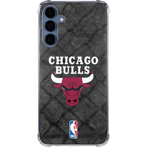 NBA Chicago Bulls Dark Rust Galaxy A55 5G Clear Case
