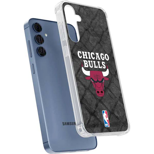 NBA Chicago Bulls Dark Rust Galaxy A55 5G Clear Case