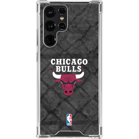 NBA Chicago Bulls Dark Rust Galaxy S23 Ultra Clear Case