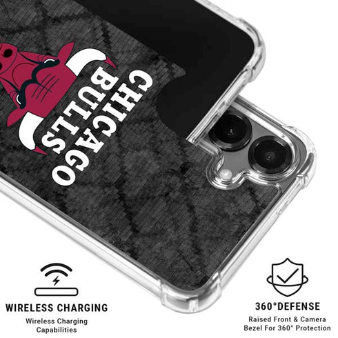 NBA Chicago Bulls Dark Rust Galaxy S26 Clear Case