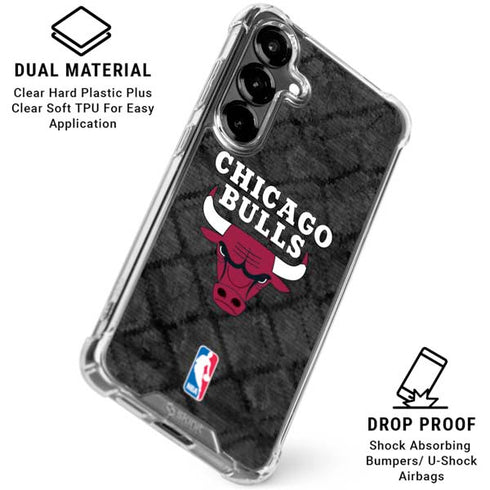NBA Chicago Bulls Dark Rust Galaxy S26 Clear Case
