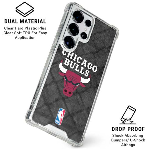 NBA Chicago Bulls Dark Rust Galaxy S26 Ultra Clear Case