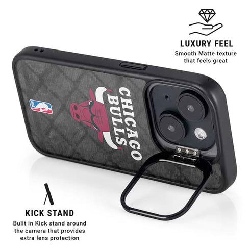 NBA Chicago Bulls Dark Rust iPhone 14 Plus Kickstand Case