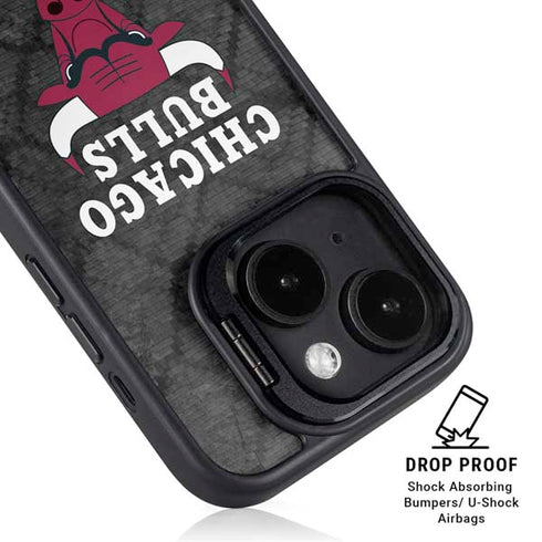 NBA Chicago Bulls Dark Rust iPhone 14 Plus Kickstand Case