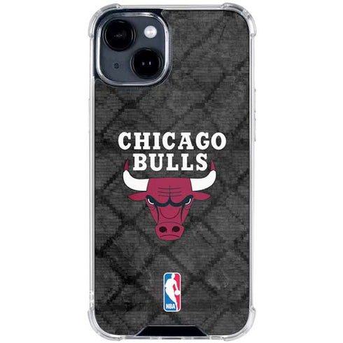 NBA Chicago Bulls Dark Rust iPhone 15 Clear Case
