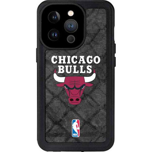NBA Chicago Bulls Dark Rust iPhone 15 Pro Waterproof Case
