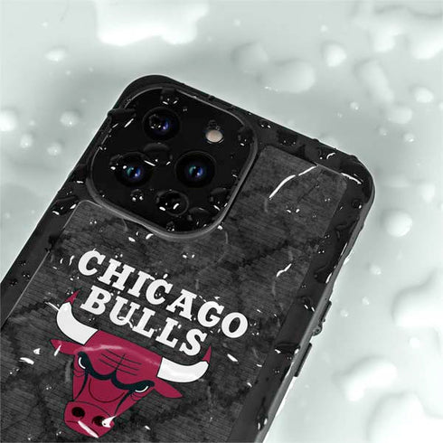 NBA Chicago Bulls Dark Rust iPhone 15 Pro Waterproof Case