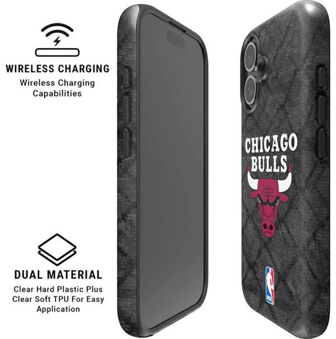 NBA Chicago Bulls Dark Rust iPhone 16 Magsafe Impact Case