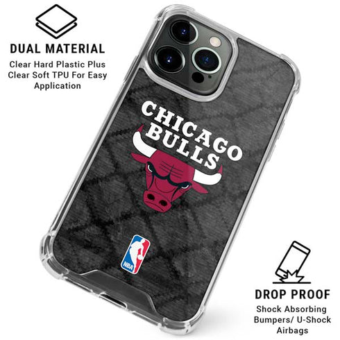 NBA Chicago Bulls Dark Rust iPhone 16 Pro Clear Case
