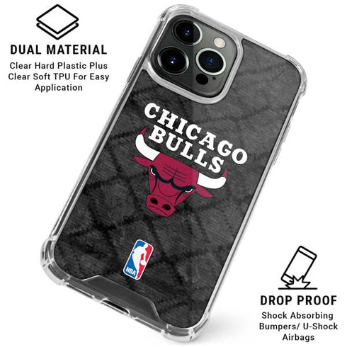 NBA Chicago Bulls Dark Rust iPhone 16 Pro Max Clear Case