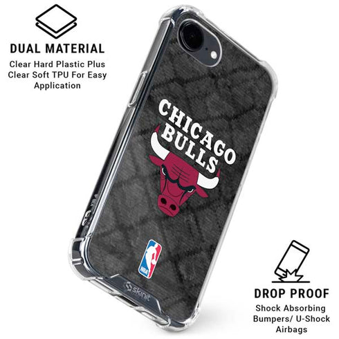 NBA Chicago Bulls Dark Rust iPhone 16e Clear Case